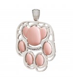 Daymonilia Paw in Silver and Coral Paste (PINK)
